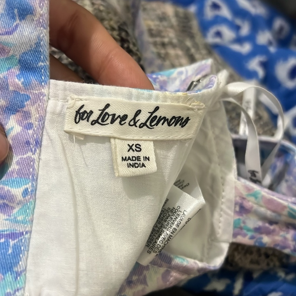 For Love And Lemons Lou Purple Bustier Crop Top size xsmall - Picture 2 of 8